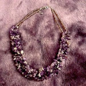 Amethyst Bundle Necklace “Choker”